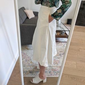 INSTAGRAM Gorgeous White Wrap Skirt Midi Gap L